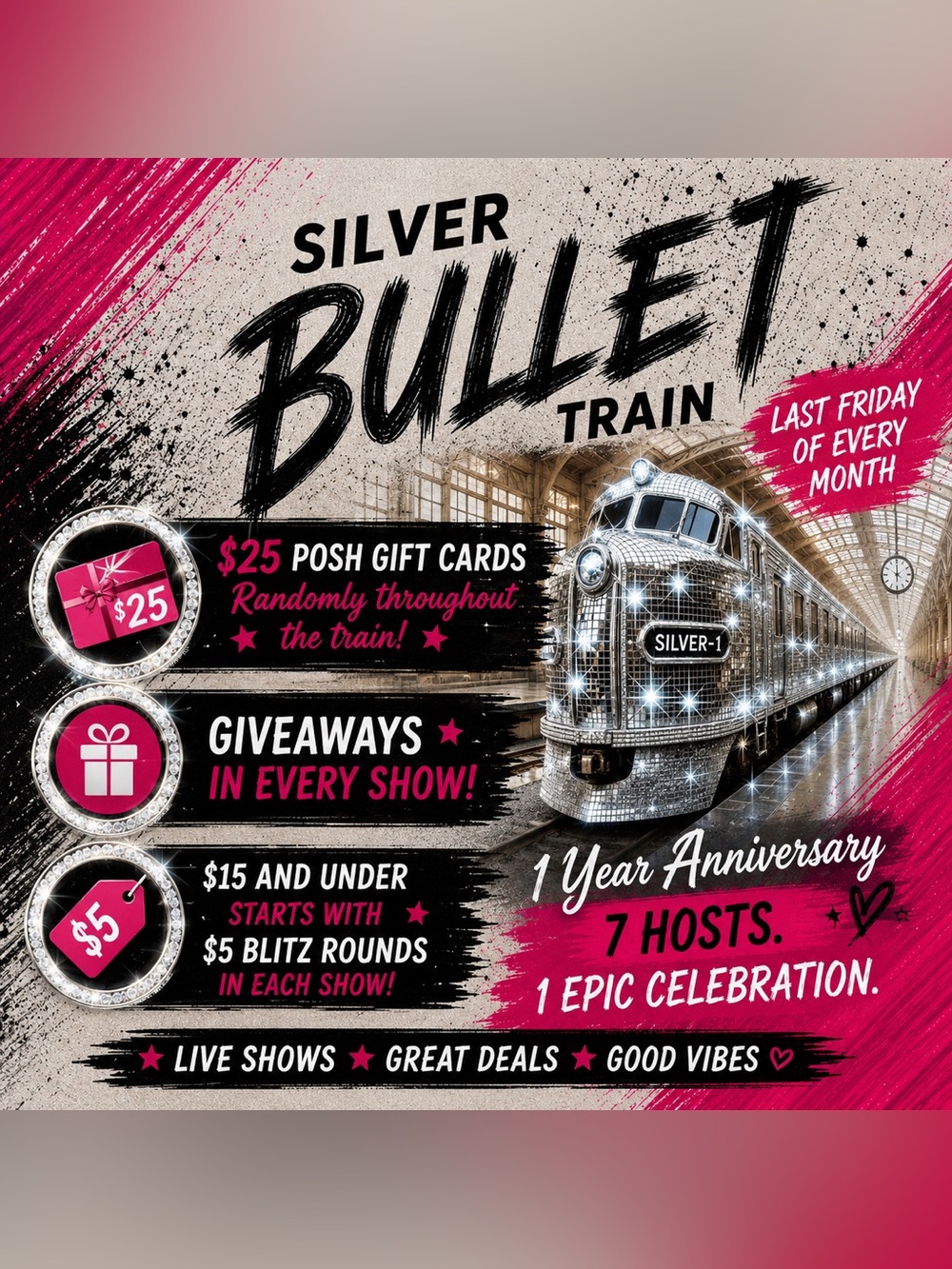 Official Silver Bullet Train Event!
Sept 25th $5 BLITZ in each show! - Picture 2 of 14